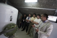 Engine Room in the Sports' Pavillion "Paco Paz": Solar and Geothermal energy is stored in two buffer tanks